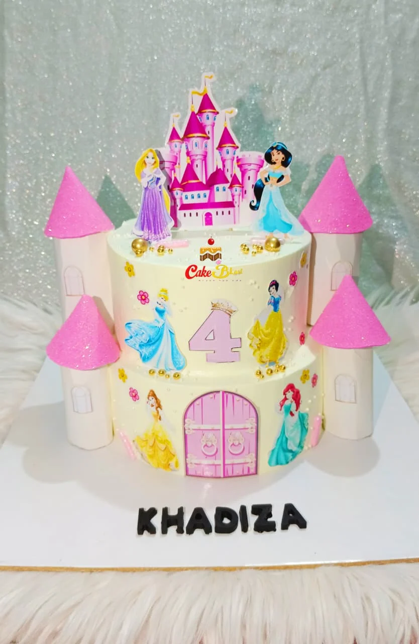 Princess castle cake